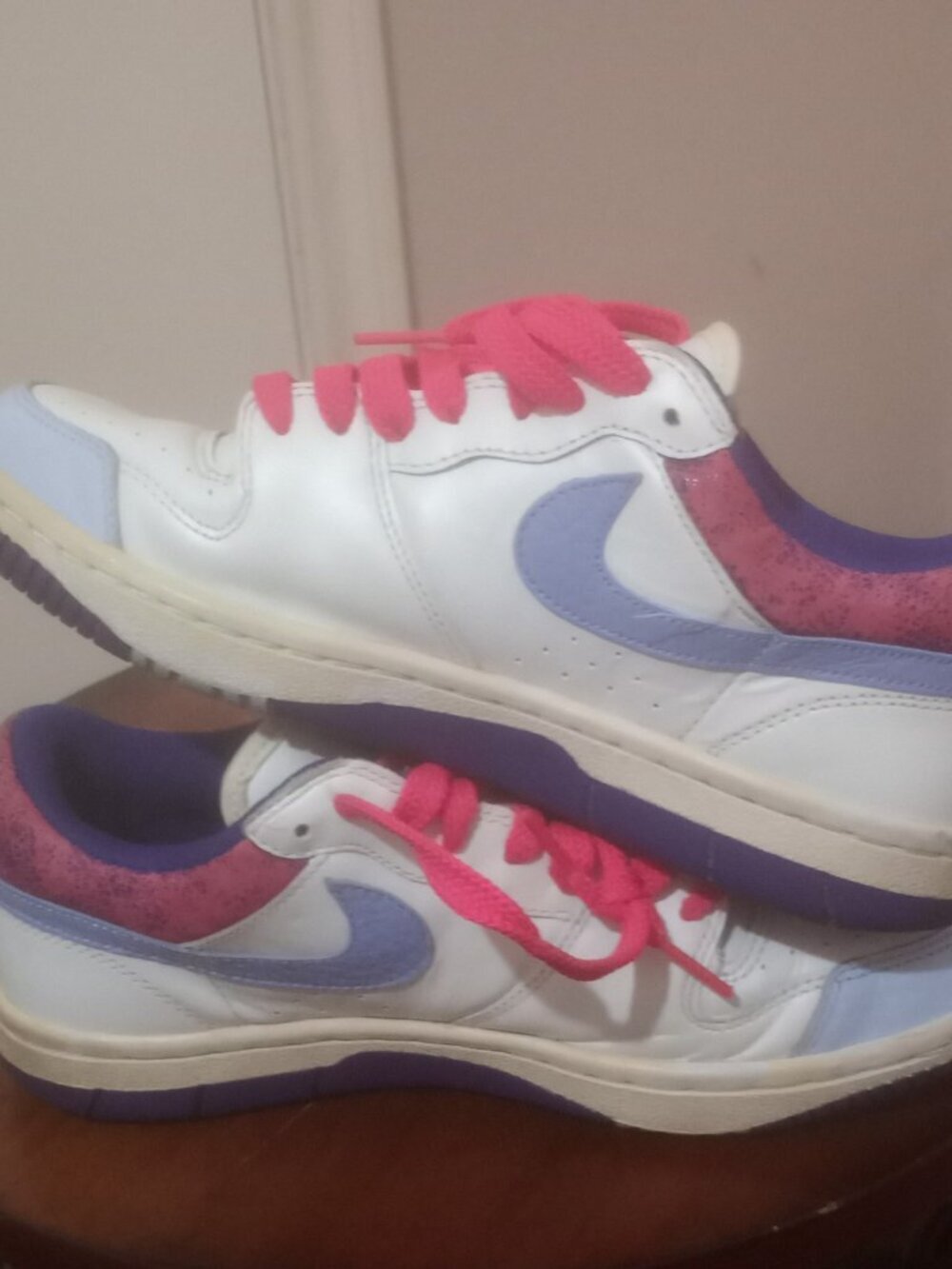 Nike Court Force White/Pink/Blue 316399-151 Women's Trainers Size 7 - Picture 12 of 14